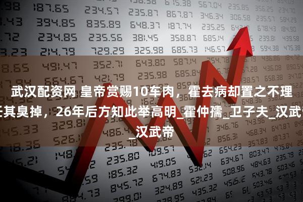 武汉配资网 皇帝赏赐10车肉，霍去病却置之不理任其臭掉，26年后方知此举高明_霍仲孺_卫子夫_汉武帝
